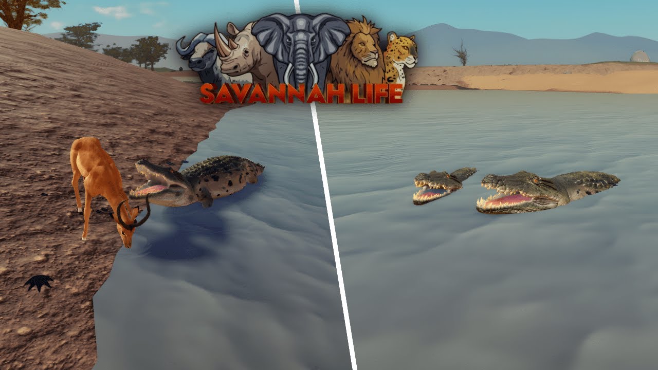 Crocodile Hunting Everyone in Savannah Life ⏐ ROBLOX🐊 PT5