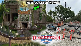 Dreamworld&#39;s NEW Roller Coaster! Huge Jungle Rush / Rivertown Update | Gold Coast Theme Park Video