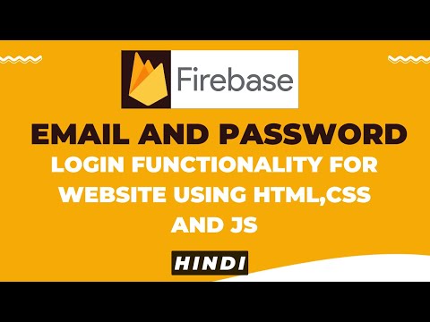 Email  Password Login using firebase | Html,css and js