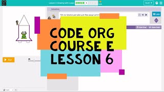 Code.org Course E Lesson 6 Drawing with Loops - Code org  Lesson 6 Answers