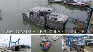 MOVED TO OUTFIT - 12m Daughter Craft No.2 arrived for outfit - A Diverse Marine Build @diversemarine