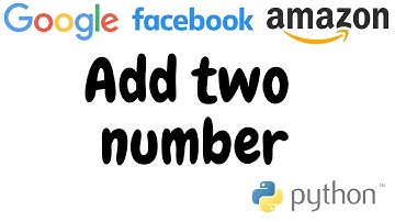 Amazon Interview question | Add two number | leetcode 2| python