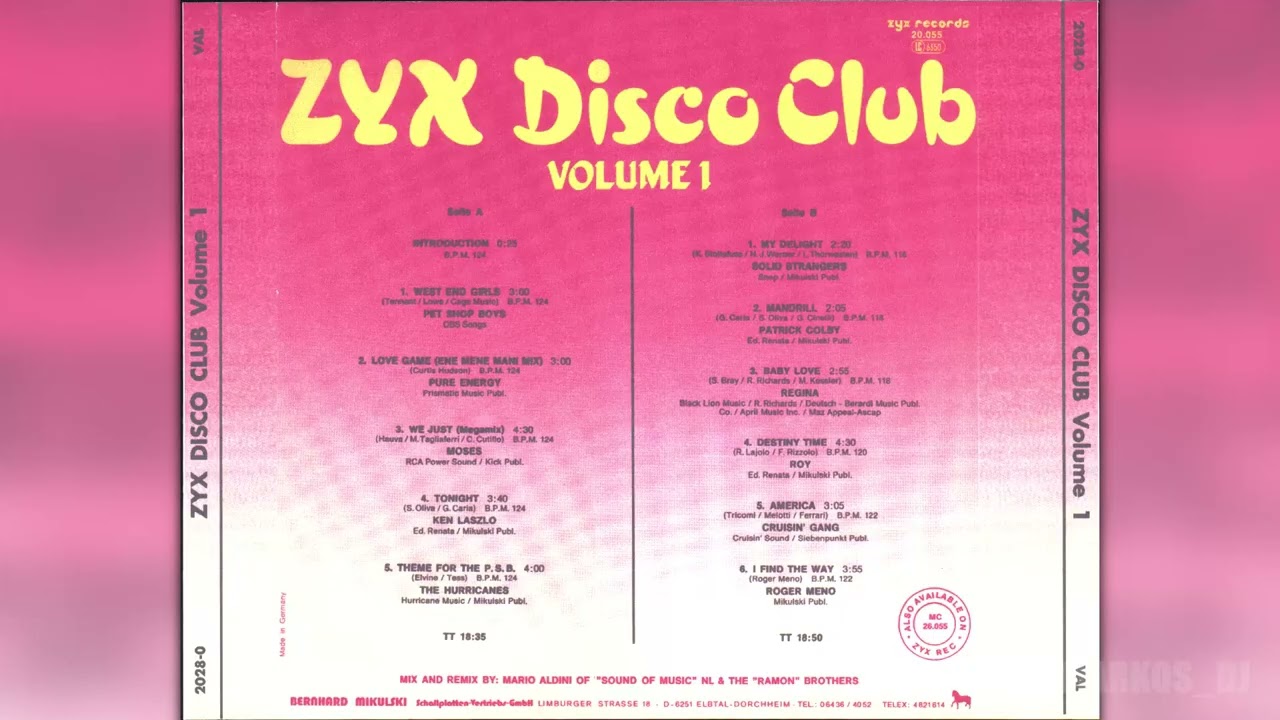 VA / ZYX Disco Club Volume 1, 1986 / MDJVE