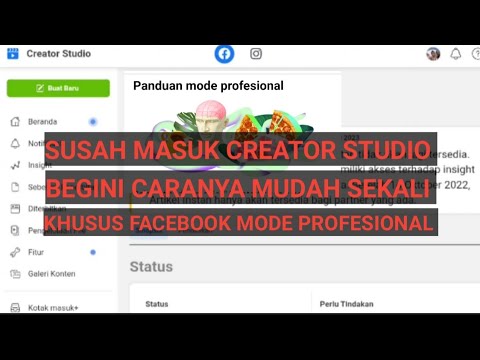 Cara Masuk Creator studio Facebook mode profesional terbaru 2023