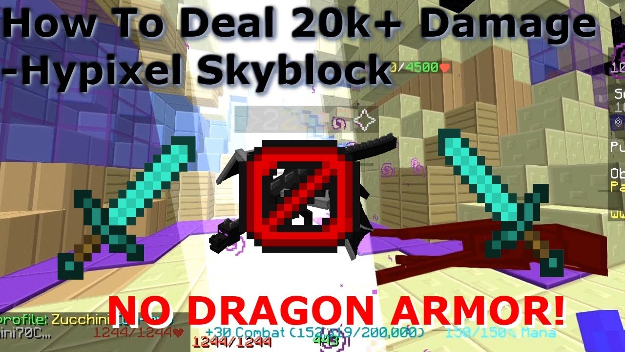 HOW TO DEAL 20k+ DAMAGE! (No Dragon Armor) - Hypixel Skyblock - YouTube