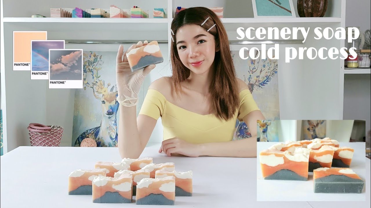 Scenery Soap, cold process soap making : wonder soapery - YouTube