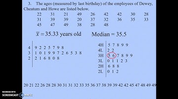 Numerical Methods for Describing Data Part 1