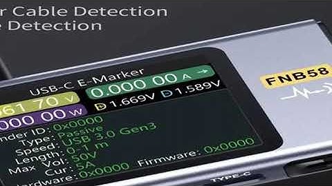 FNB58 USB Tester Voltmeter Ammeter TYPE-C Fast Charge Detection Trigger Capacity Measurement Ripple