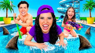 LAST ONE TO LEAVE THE FREEZING POOL WINS 🥶🧊