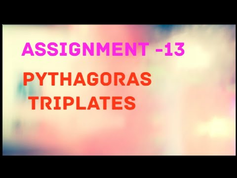 Assignment -13...pythagoras triples...#nxtwave #viral #codingpractice