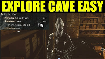 Where winds meet - how to explore cave walkthrough | martial arts skill theft | collect chests 4/4