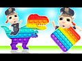 Police Officer and Pop it Dinosaur | Funny Stories Dolly and Friends | Cartoon Kids Short Episodes