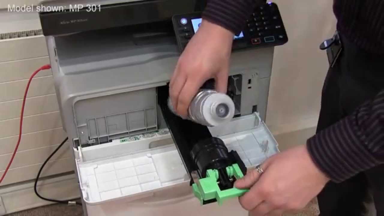 Training | Replacing toner on a Ricoh MP 301, MP 2001, MP 2501 | Ricoh Wiki  - YouTube