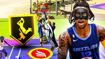 MASK JA MORANT SLASHER BUILD is a MENACE has PARK PLAYERS TERRIFIED in NBA 2K23! CRAZY CONTACT DUNKS
