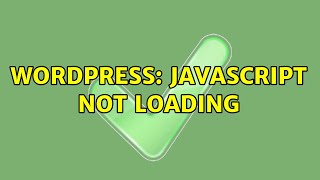 Wordpress: javascript not loading