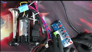 12V Loud  Car Dual Air Horn Set Compressor with Wires and Relay for Car Boat Truck - Aliexpress