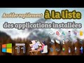 Accéder rapidement à la liste des applications installées avec Windows 11