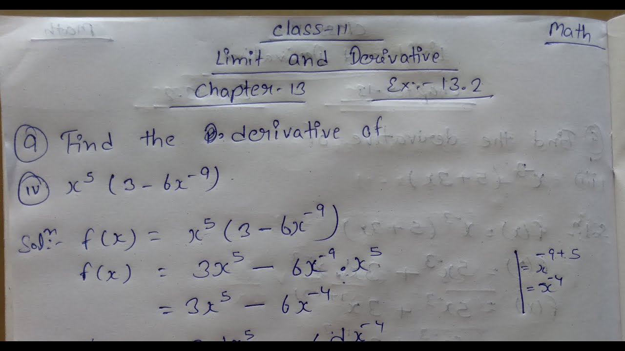 Find The Derivative Of iv X 5 3 6x 9 YouTube find-the-derivative-of-iv-x-5-3-6x-9-youtube