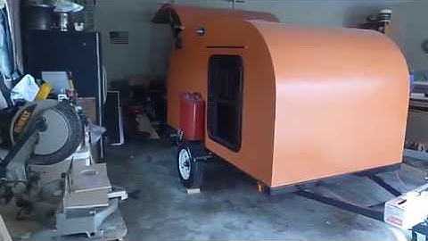 Tear drop camper build a 5 X 8 build walls, skin the interior No. 30