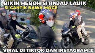 Lagi Viral di Mana Mana !!! Cewek Cantik Bawa Moge Blayer Hebohkan Sitinjau Lauik !!!