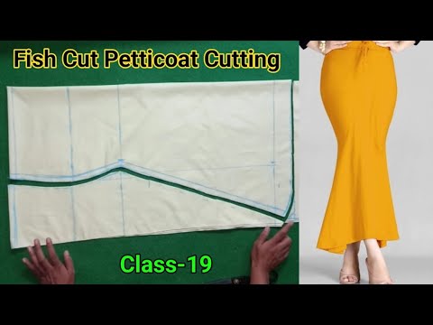 Class 19 fish cut Petticoat cutting measurement in Hindi How to Make fish cut Petticoat  silai