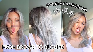 FROM BROWN TO SILVER (lilac) *hair transformation* | Jennifer Kramp