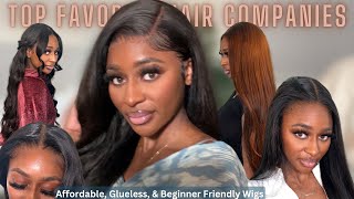 TOP 4 BEST HAIR COMPANIES | Favorite Affordable Glueless Wigs For Beginners | FT. Ashimary Hair