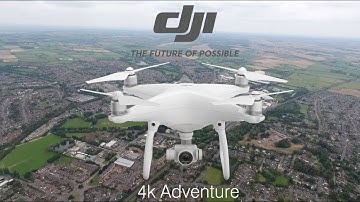 Phantom 4 max altitude view over town (500m)