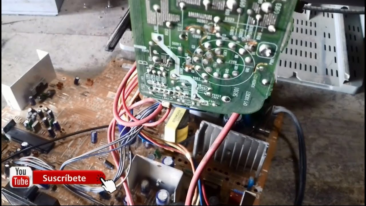 televisor  LG 21FJ4A imagen azul borrosa