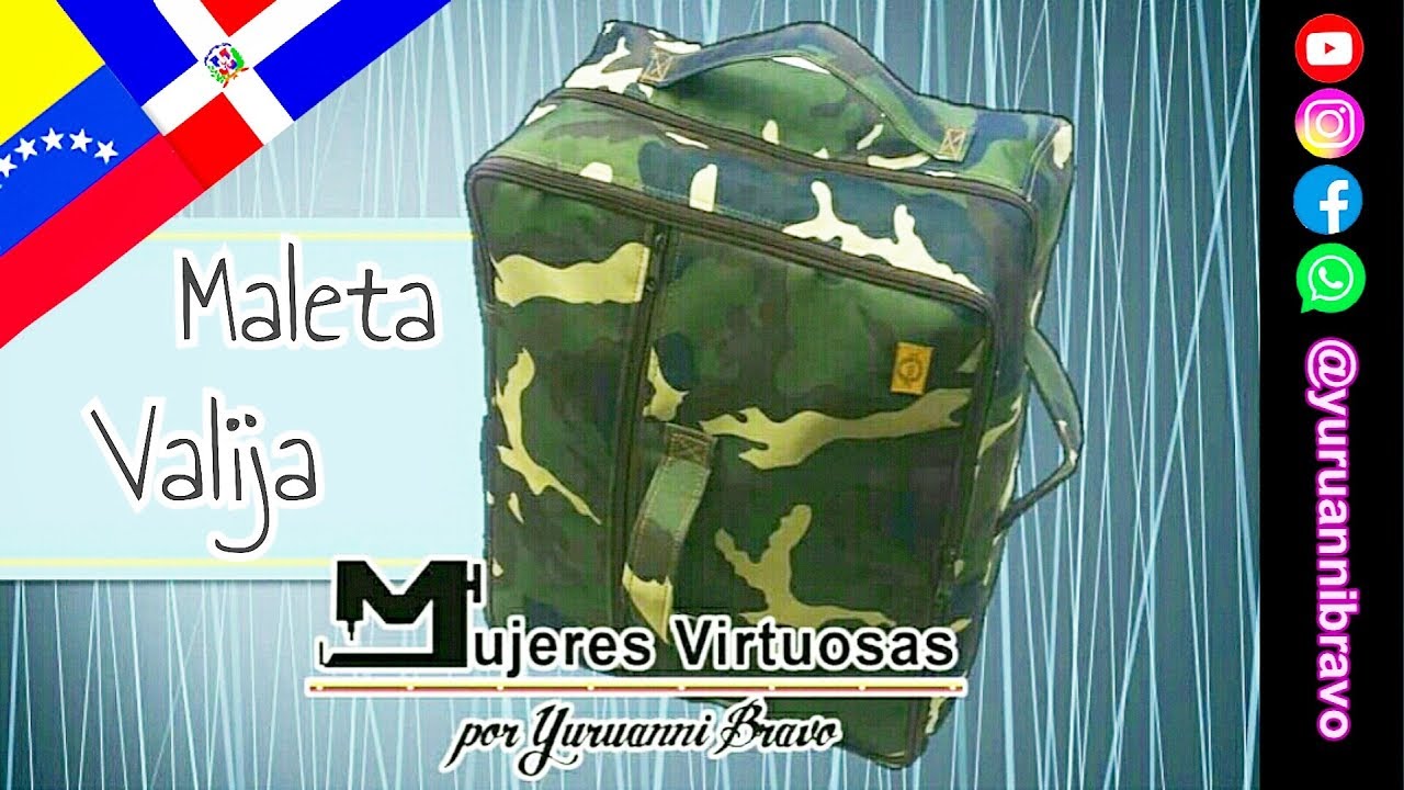 Cómo hacer una maleta de tela doble compartimiento // Valija de tela // -  YouTube