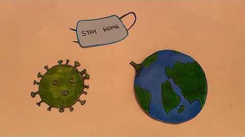 Corona virus paper-cut stop-motion