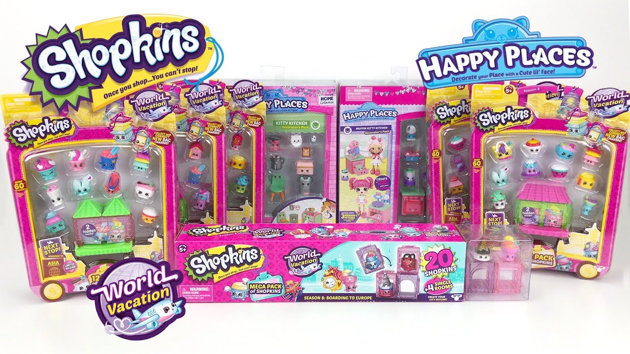 Huge Shopkins Season 8 World Vacation ULTRA RARE Europe, Asia and Happy Places Kitty Kitchen