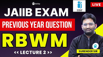 JAIIB Retail Banking & Wealth Management Previous Year Paper | JAIIB RBWM Mock Tests | RBWM Syllabus