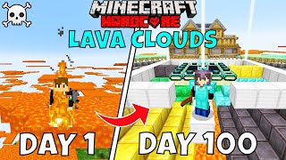 I Survived 100 Days on Lava Clouds Only World Minecraft Hardcore(hindi)