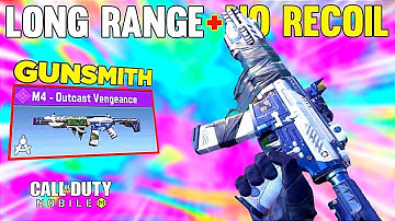 THIS M4 GUNSMITH HAVE NO RECOIL IN LONG RANGE | M4 BEST LOADOUT COD MOBILE |COD MOBILE BATTLE ROYALE