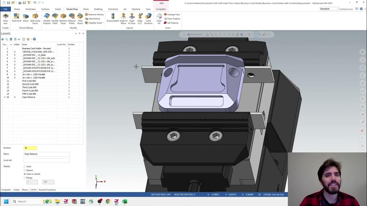 Intro to 5 Axis Programming (Indexing) using Planes in MasterCam