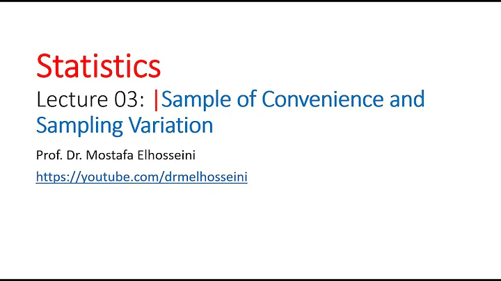 STAT |Statistics  - Convenient Sample and Random Variation