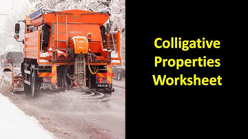 Colligative Properties Worksheet