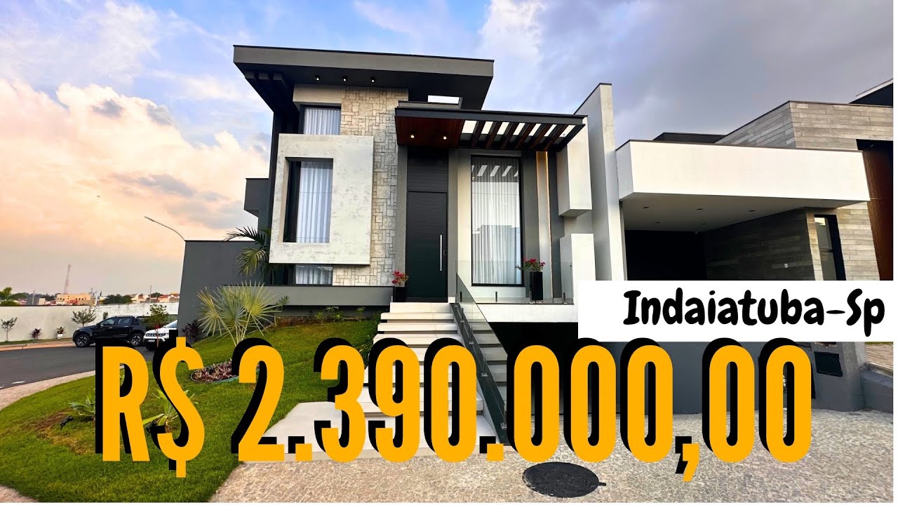 BELÍSSIMA CASA A VENDA COM 3 SUÍTES MAIA ESCRITÓRIO NO CONDOMÍNIO DONA MARIA JOSÉ EM INDAIATUBA-SP
