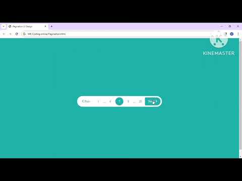 pagination ui design using html css & javascript