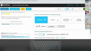 MATHia   Multiple Transformations of Linear Functions