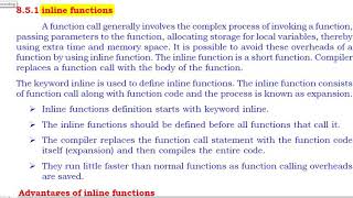 PUC-2 CH-8 Inline & Friend Function