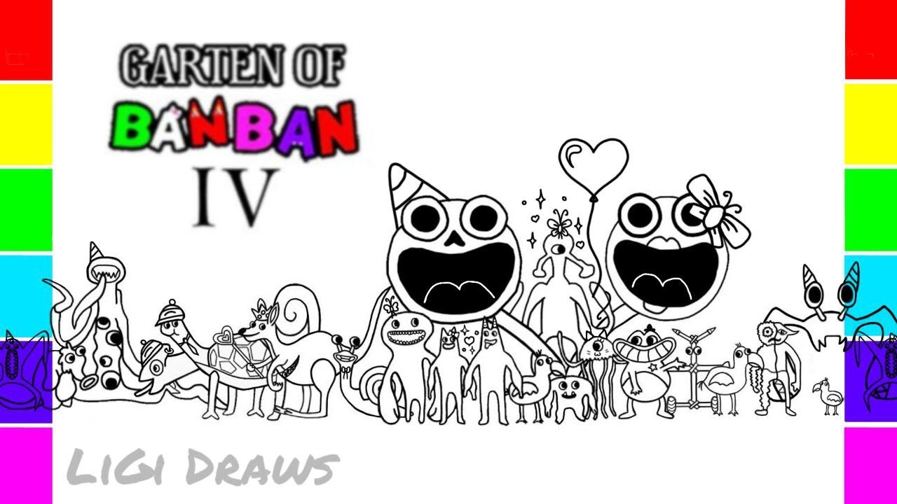 Garten of BanBan 4 New Coloring Pages / How to Color ALL NEW Monsters 