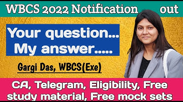 Your question...My answer..related to WBCS 2022 |Gargi Das | WBCS(Exe)