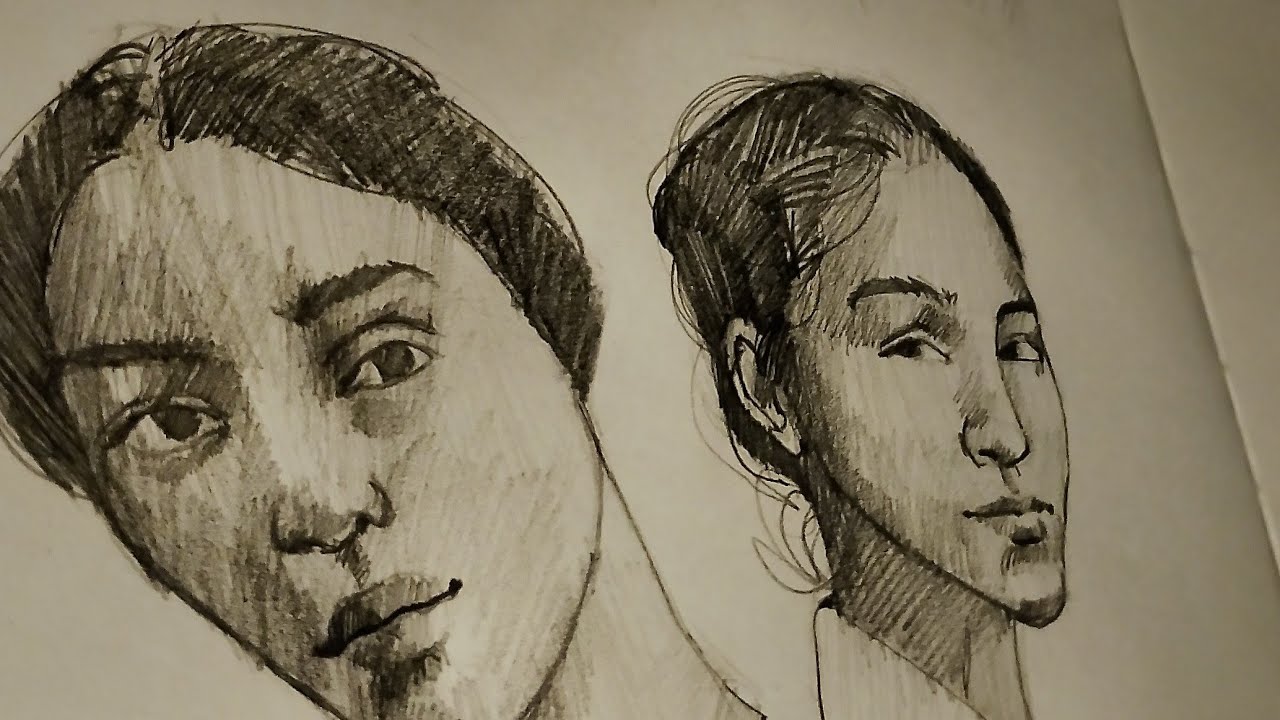 sketchbook portrait drawing