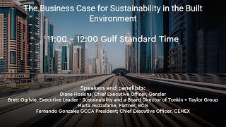 GCCA at COP28 - The Business Case for Sustainability in the Built Environment