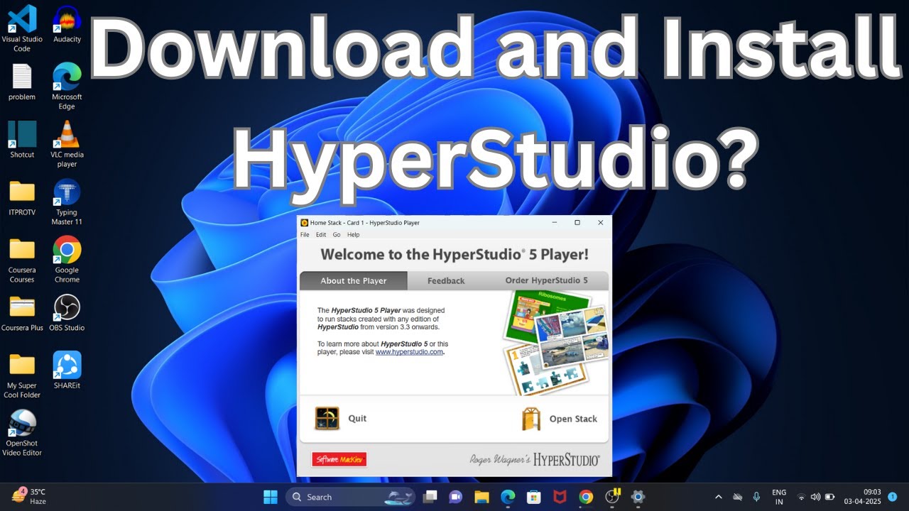 How to Download and Install HyperStudio in Windows 11?