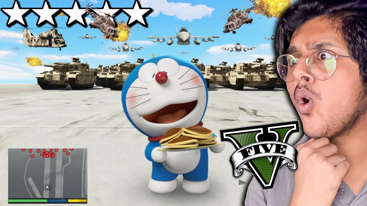 Playing Gta 5 As The Doraemon With Gadgets Gta V Gameplay Youtube