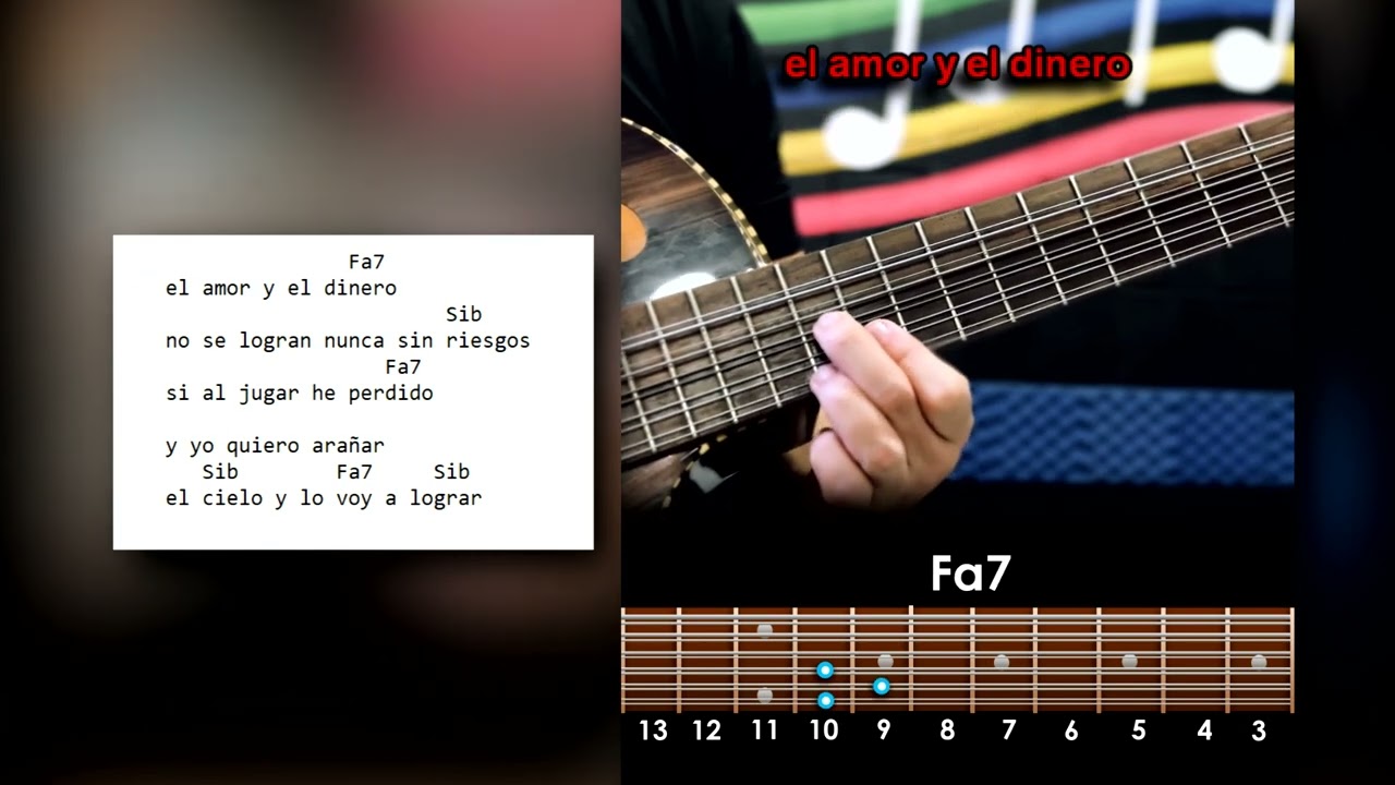 "Reproches al Viento" Acordes Basicos en Bajosexto / Bajoquinto