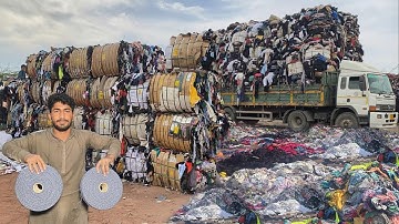 Amazing Recycling of Waste Garments Into Cotton Yarn Manufacturing | Used Garments Recycling